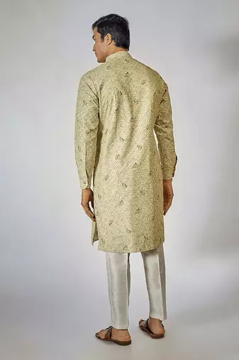 Pista green kurta set