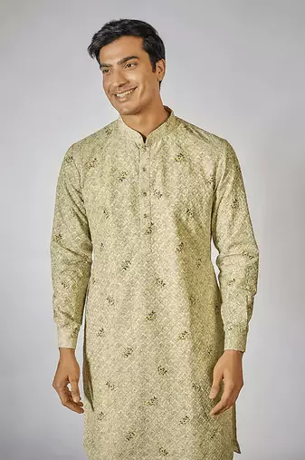 Pista green kurta set
