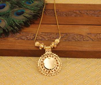 Kerala style gold plated palakka temple necklace 3