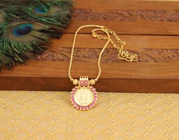 Kerala style gold plated temple necklace 1