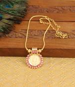 Kerala style gold plated temple necklace
