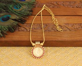 Kerala style gold plated temple necklace 3