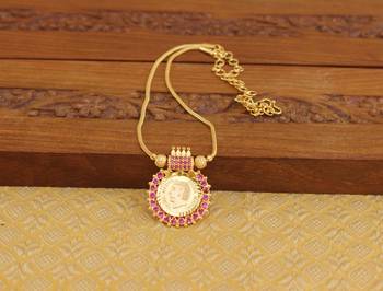 Kerala style gold plated head necklace 1