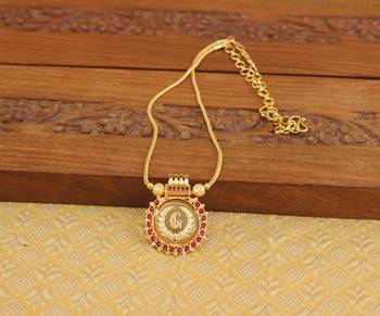 Kerala style gold plated head necklace 3