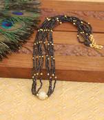 Designer gold plated beads necklace