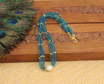 Designer gold plated beads necklace 1