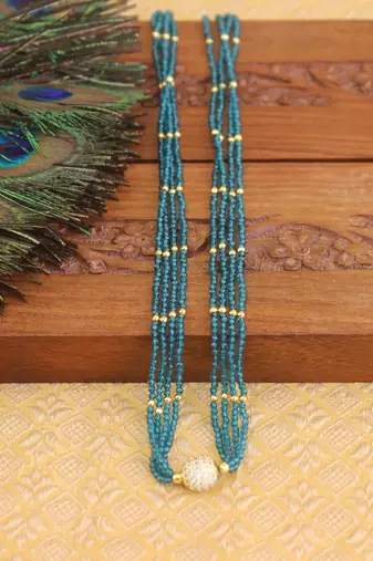 Designer gold plated beads necklace