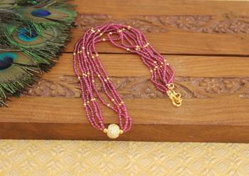 Designer gold plated beads necklace 2