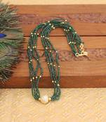 Designer gold plated beads necklace