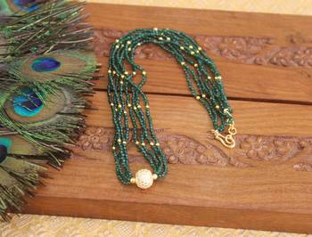 Designer gold plated beads necklace 2
