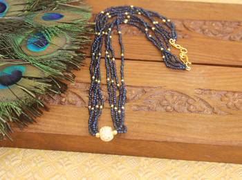 Designer gold plated beads necklace 2