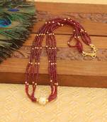 Designer gold plated beads necklace