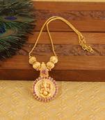 Kerala style gold plated ganesha necklace