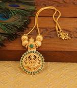 Kerala style gold plated temple necklace