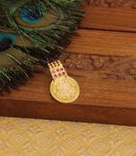 Kerala style gold plated temple coin pendant