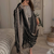 Party Wear Georgette Black Stitched Kurta Set