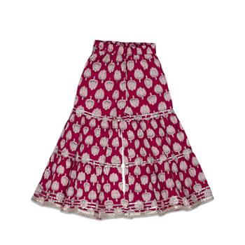 Aatya Kiids maroon embelished 3 dori kurta with sharara 9