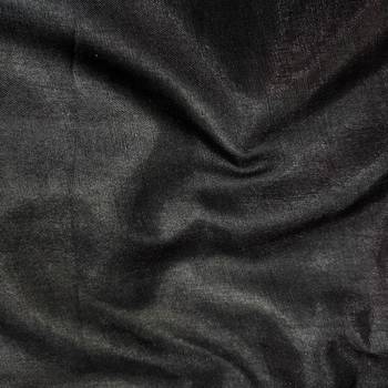 Manvaa women's black unstitched embroidered georgette dressaterial  5