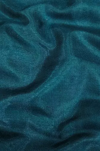 Manvaa women's teal blue embroidered georgette dressaterial