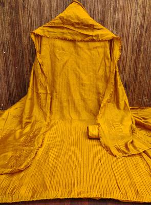 Manvaa women'sustered sequence chanderi cotton dressaterial 3