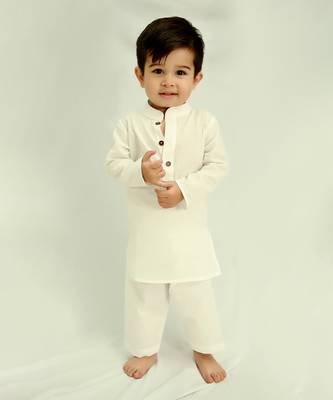 White cotton print floral blossom finn bundi kurta set 5
