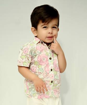 Pink cotton printed shirt 3