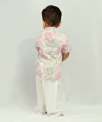 Pink cotton printed shirt 5