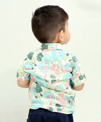 Blue cotton printed shirt 5