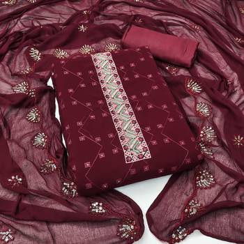 Manvaa women'saroon sequence georgette dressaterial 1