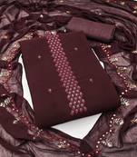 Manvaa women'saroon unstitched sequence georgette dressaterial 