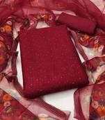 Manvaa women'saroon sequence gadwal cotton dressaterial