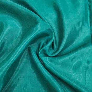 Manvaa women's teal embroidered heavy roman silk dressaterial 5