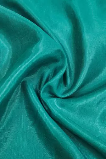Manvaa women's teal embroidered heavy roman silk dressaterial