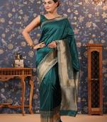 Ethnic Motifs Woven-Design Banarasi Saree With Blouse