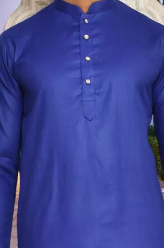 Purple cotton silk solid kurta patiala for men's indian traditional ethnic wear
