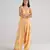 Yellow printed rayon jumpsuit