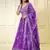 purple sequins embroidered organza lehenga set choli with dupatta