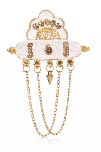   groom sherwani necklace layered Moti mala for wedding | groom mala with brooch set