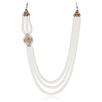   pearl beads dulha groom sherwani mala for   for wedding | layered mala | perfect for groom 2