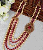   pearl beads dulha groom sherwani mala for   for wedding | Layered mala | perfect for groom