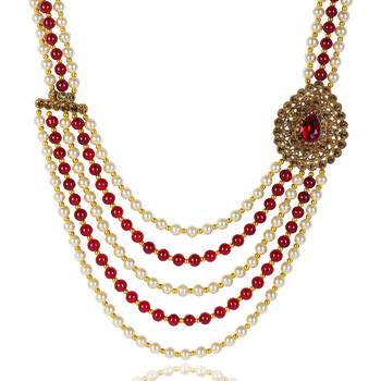   pearl beads dulha groom sherwani mala for   for wedding | Layered mala | perfect for groom 3