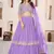 lavender sequins georgette wedding lehenga set choli with dupatta with dupatta