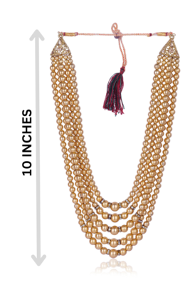   groom sherwani necklace layered Moti mala for wedding | groom mala with brooch set 5
