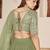Wonderful Olive Sequins Georgette Wedding Wear Lehenga Choli