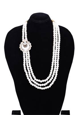  pearl beads dulha groom sherwani mala for   for wedding | layered mala | perfect for groom 3