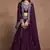 Purple Sequined Embroidered work Faux Georgette Fabric Flared Lehenga Choli with Dupatta.