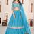 Astonishing SkyBlue Sequins Georgette Engagement Wear Lehenga Choli