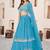 Astonishing SkyBlue Sequins Georgette Engagement Wear Lehenga Choli