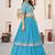 Astonishing SkyBlue Sequins Georgette Engagement Wear Lehenga Choli
