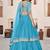 Astonishing SkyBlue Sequins Georgette Engagement Wear Lehenga Choli